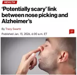 Ковыряние в носу может привести к болезни Альцгеймера.webp